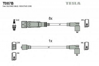 TESLA t087b -  Комплект проводов зажигания