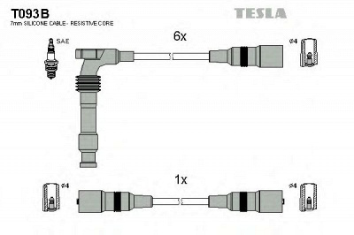 TESLA t093b -  Комплект проводов зажигания