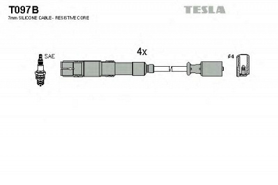 TESLA t097b -  Комплект проводов зажигания