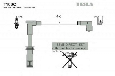 TESLA t100c - Комплект проводов зажигания