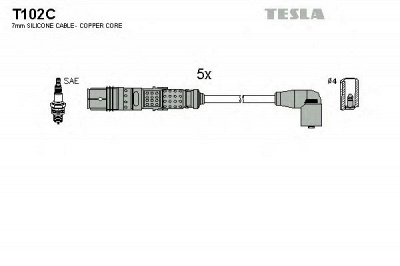 TESLA t102c - Комплект проводов зажигания