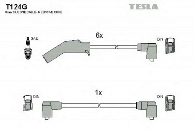 TESLA t124g - Комплект проводов зажигания