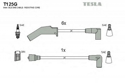 TESLA t125g - Комплект проводов зажигания