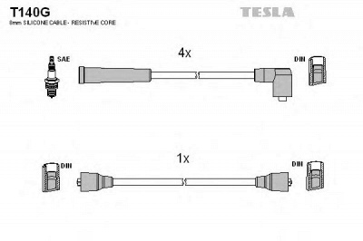TESLA t140g -  Комплект проводов зажигания