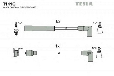 TESLA t141g - Комплект проводов зажигания