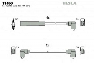 TESLA t146g -  Комплект проводов зажигания