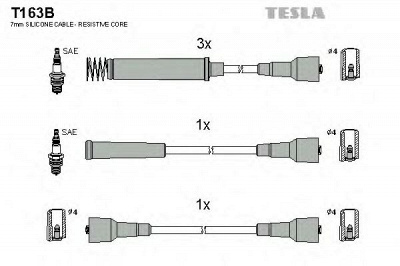 TESLA t163b - Комплект проводов зажигания