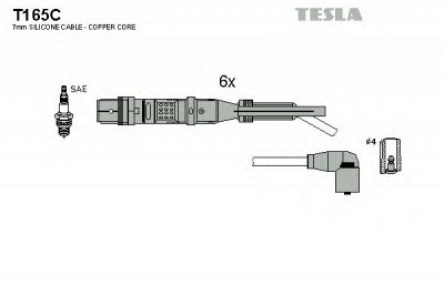 TESLA t165c - Комплект проводов зажигания