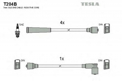 TESLA t204b - Комплект проводов зажигания