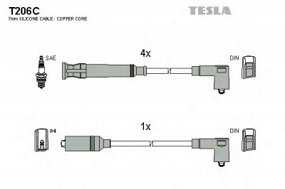 TESLA t206c -  Комплект проводов зажигания