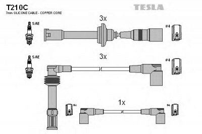 TESLA t210c -  Комплект проводов зажигания