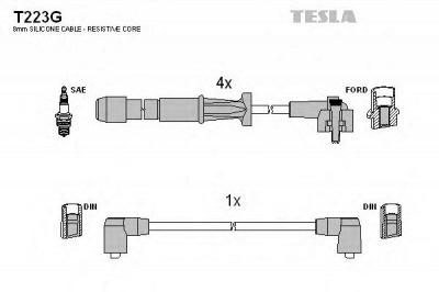 TESLA t223g - Комплект проводов зажигания