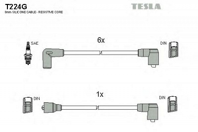 TESLA t224g -  Комплект проводов зажигания