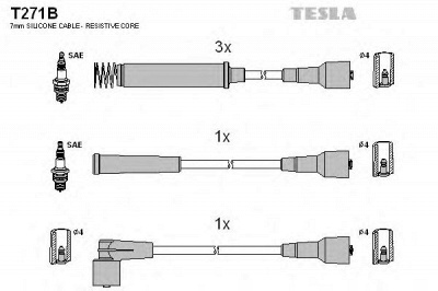 TESLA t271b - Комплект проводов зажигания
