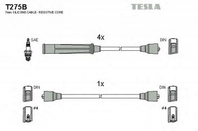 TESLA t275b - Комплект проводов зажигания