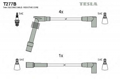 TESLA t277b - Комплект проводов зажигания