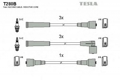 TESLA t280b -  Комплект проводов зажигания