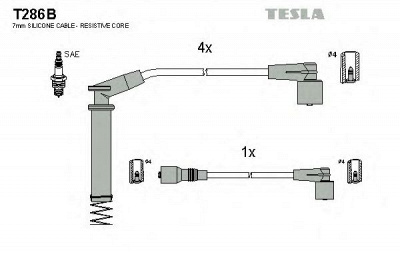 TESLA t286b - Комплект проводов зажигания
