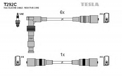 TESLA t292c -  Комплект проводов зажигания