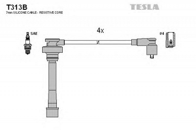 TESLA t313b - Комплект проводов зажигания