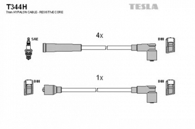 TESLA t344h -  Комплект проводов зажигания