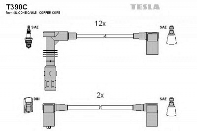 TESLA t390c -  Комплект проводов зажигания