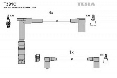 TESLA t391c -  Комплект проводов зажигания
