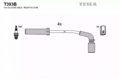 TESLA t393b -  Провода высоковольтные, комплект