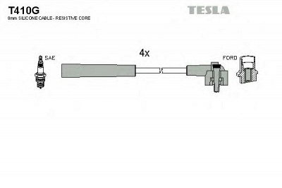 TESLA t410g - Комплект проводов зажигания