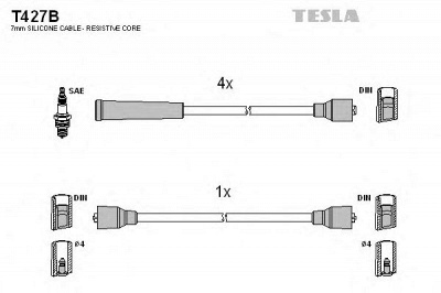 TESLA t427b -  Комплект проводов зажигания