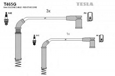 TESLA t465g -  Комплект проводов зажигания