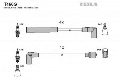 TESLA t466g -  Комплект проводов зажигания
