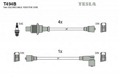 TESLA t494b -  Комплект проводов зажигания