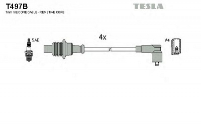 TESLA t497b -  Комплект проводов зажигания