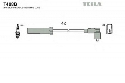 TESLA t498b -  Комплект проводов зажигания