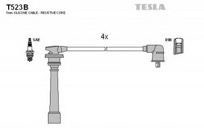 TESLA t523b -  Комплект проводов зажигания