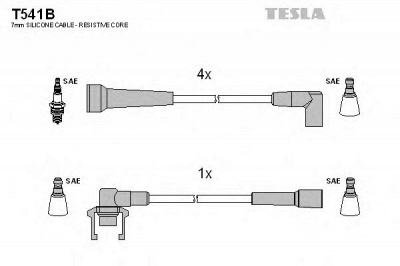 TESLA t541b - Комплект проводов зажигания