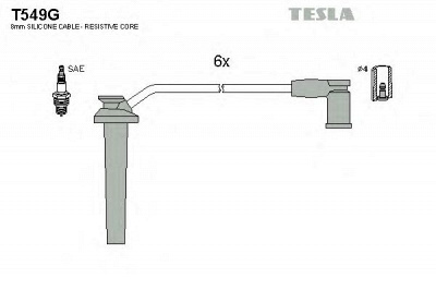 TESLA t549g - Комплект проводов зажигания