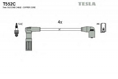TESLA t552c -  Комплект проводов зажигания