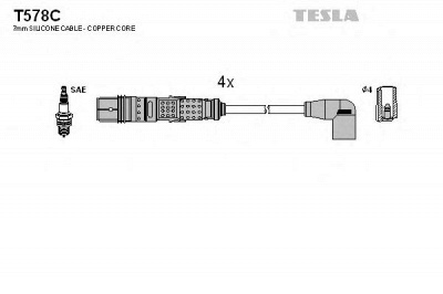 TESLA t578c -  Комплект проводов зажигания