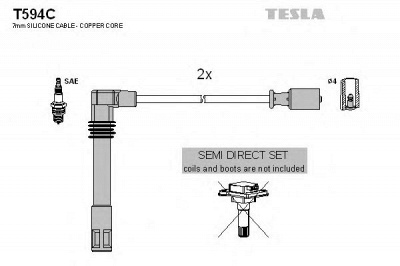 TESLA t594c - Комплект проводов зажигания