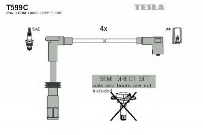 TESLA t599c - Комплект проводов зажигания