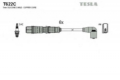 TESLA t622c -  Комплект проводов зажигания