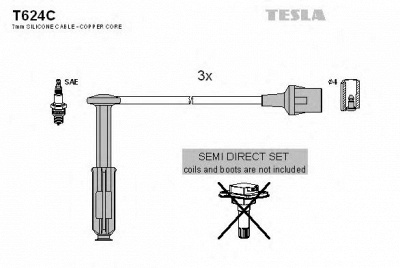 TESLA t624c -  Комплект проводов зажигания