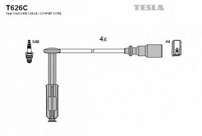 TESLA t626c -  Комплект проводов зажигания
