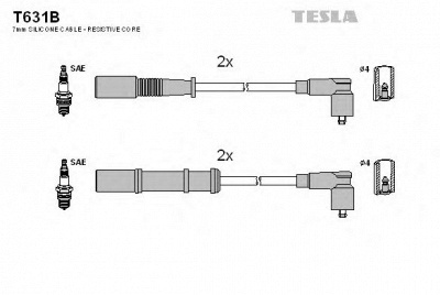 TESLA t631b -  Комплект проводов зажигания