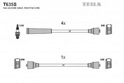 TESLA t635s -  Комплект проводов зажигания
