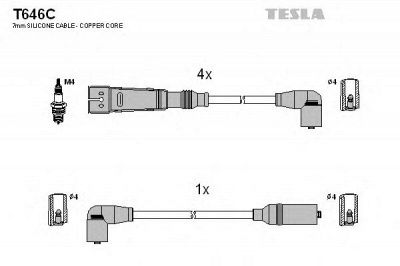TESLA t646c - Комплект проводов зажигания