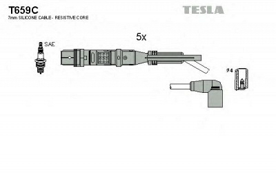 TESLA t659c - Комплект проводов зажигания