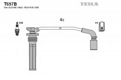 TESLA t697b -  Комплект проводов зажигания